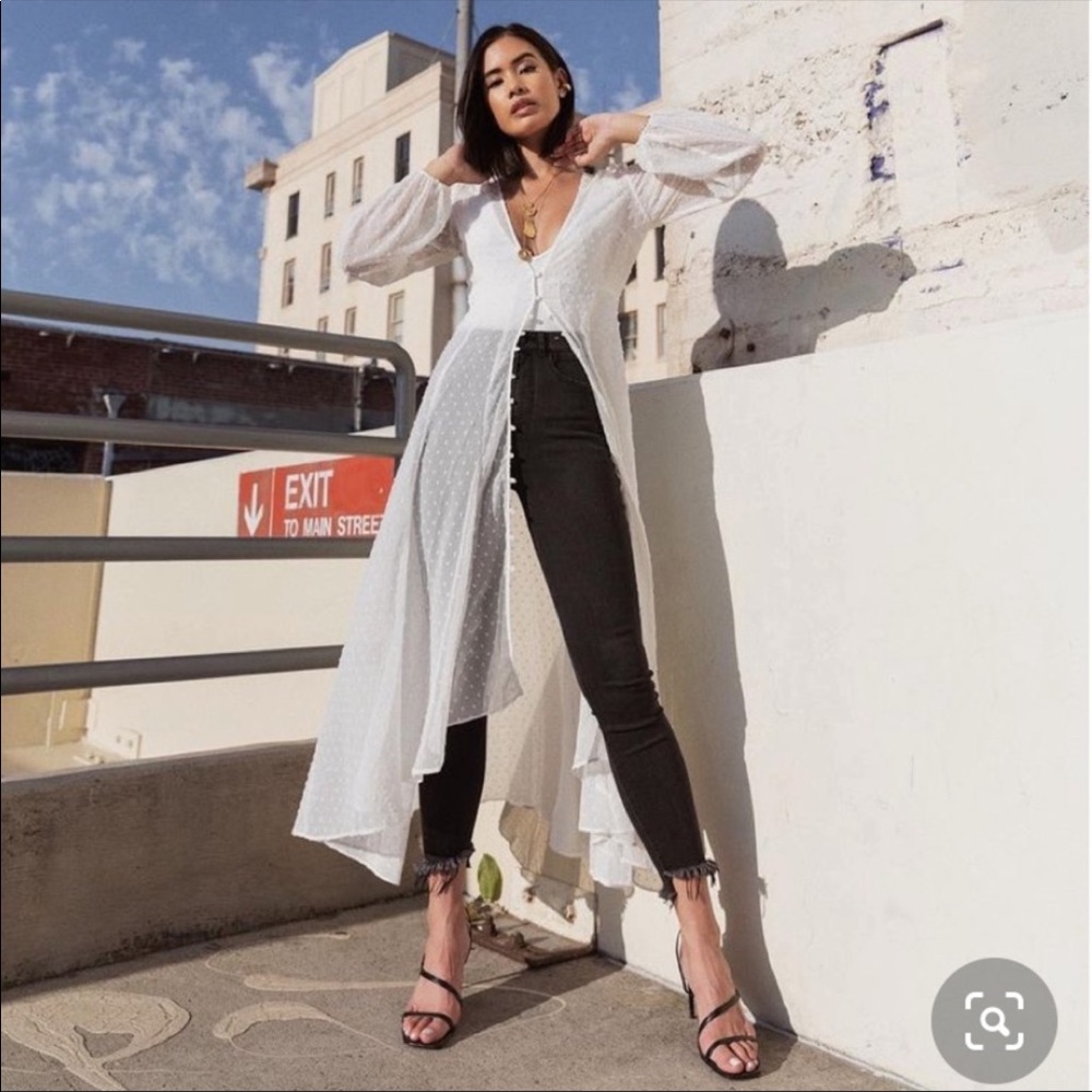 NWT Express Rocky Barnes White Duster